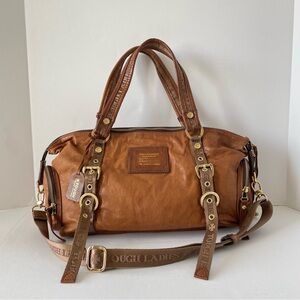 Tough Jeansmith Women’s Leather Crossbody Tote Bag New without Tags